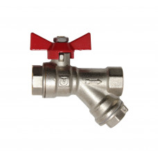 Кран шар. VALTEC 1/2" г/г (фильтр) баб. (8)